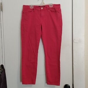 Lucky Brand Womens Size 14? (Unmarked View Measurements) Pink Charlie Capri